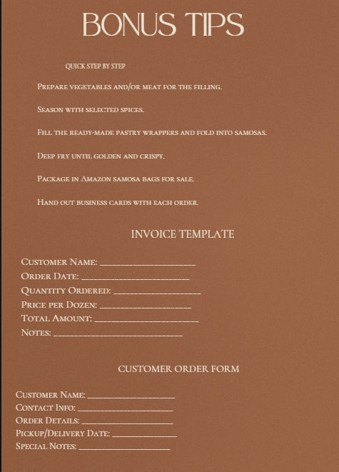 Samosas Made Simple: How to Make & Sell Samosas (PDF Guide)